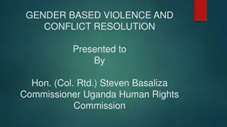 Gender-Based Violence and Conflict Resolution