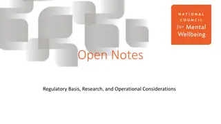 Open Notes Regulatory Basis and Operational Considerations