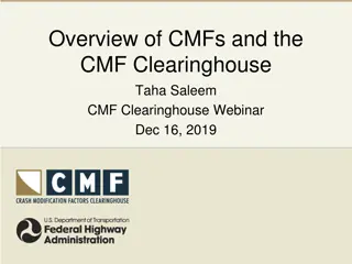CMF Clearinghouse and Effective CMF Implementation