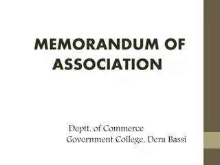 Memorandum of Association in Company Charter