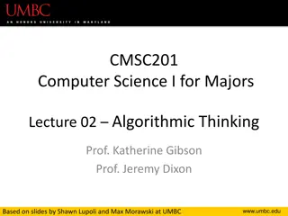 Algorithmic Thinking in Computer Science: Understanding and Developing Algorithms