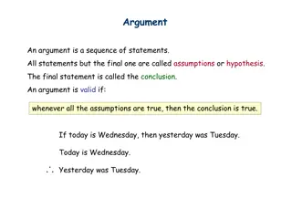 Valid Arguments and Logical Reasoning