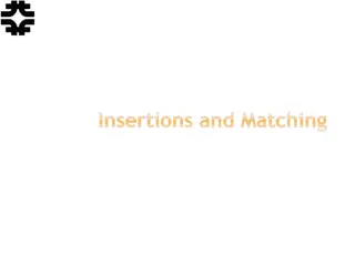 Insertions and Matching in Particle Accelerators