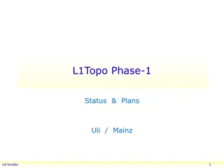 L1Topo Phase-1 Status and Plans by Uli Schäfer