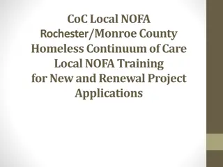 Rochester/Monroe County Homeless Continuum of Care Training and Application Process