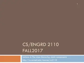 Class Hierarchy and Components in Java Programming