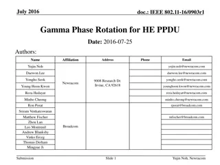 IEEE 802.11-16/0903r1 Gamma Phase Rotation for HE PPDU Update