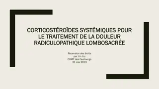 Treatment of Lumbar Radiculopathy with Systemic Corticosteroids - Research Review
