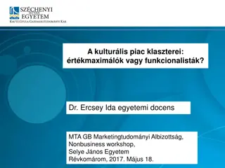 Cultural Market Clusters: Functional or Maximalistic Approach