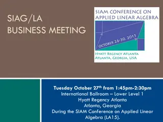 SIAM Conference on Applied Linear Algebra - Event Details and History