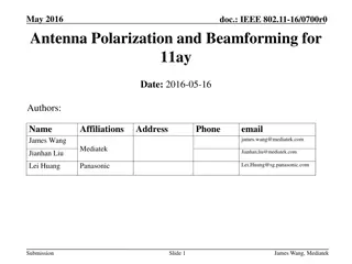 Antenna Polarization and Beamforming for IEEE 802.11ay: Insights and Implementations