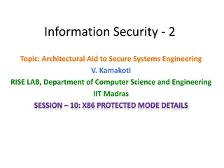 Architectural Aid to Secure Systems Engineering - X86 Protected Mode Details