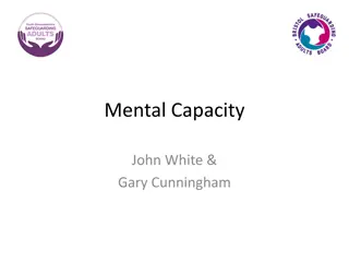 Mental Capacity and Decision-Making Principles