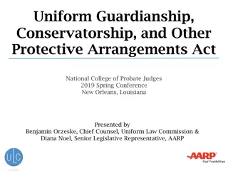 History of Uniform Guardianship Laws and UGCOPAA Development