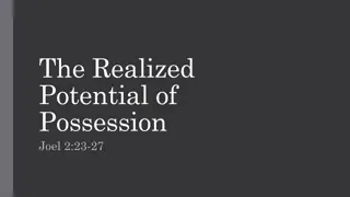 Realized Potential of Possession in Joel 2:23-27