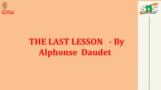 The Last Lesson: Alphonse Daudet's Franco-Prussian War Story