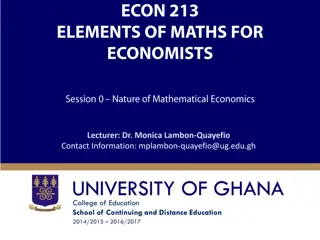 Mathematical Economics: Concepts and Applications