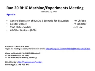 RHIC Run 20 Experiments Meeting Highlights