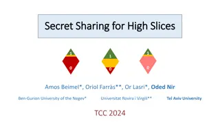 Secret Sharing for High Slices: Overview and Insights