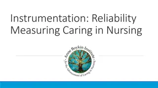 Reliability Measures in Nursing Instrumentation