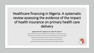 Impact of Health Insurance on Primary Healthcare Delivery in Nigeria