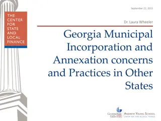 Municipal Incorporation and Annexation Practices Overview