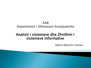 Systems and Informatics Development by Adelina Bekteshi-Osmani