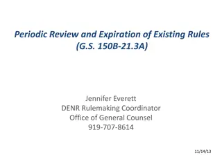 Review and Expiration of Existing Rules Process