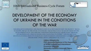 Development of Ukraine's Economy Amid War: Research Insights from International Business Cycle Forum