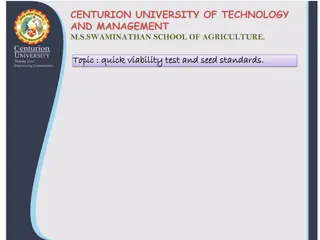 Quick Viability Test and Seed Standards at University