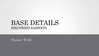 Siegfried Sassoon's War Poem: Base Details Analysis