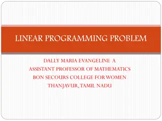 Linear Programming Techniques in Operations Research