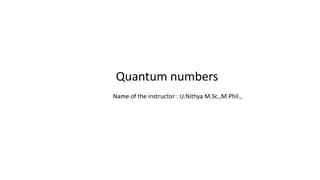 Quantum Numbers in Atomic Structure