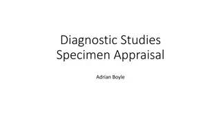 Diagnostic Studies Specimen Appraisal by Adrian Boyle