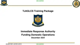 Immediate Response Authority and Funding for Domestic Operations