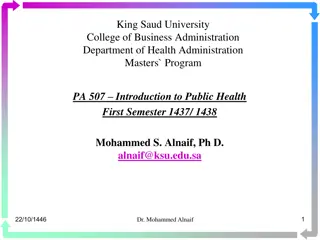 Epidemiology: Introduction and Basic Concepts