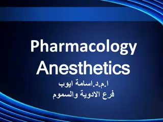 Inhalation Anesthetics in Pharmacology