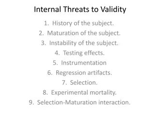 Internal Threats to Validity in Research Studies