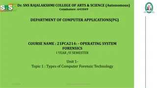 Computer Forensic Technology Overview: Types and Tools