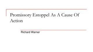 Promissory Estoppel as a Cause of Action in Legal Context