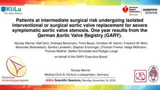 One-Year Results of Patients at Intermediate Surgical Risk Undergoing Aortic Valve Replacement - GARY Study