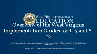 West Virginia Implementation Guides for Effective Schools Self-Reflection