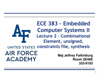 Embedded Computer Systems II Lecture on Combinational Elements and Synthesis