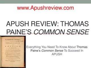 Thomas Paine's Common Sense: Key Role in American Independence