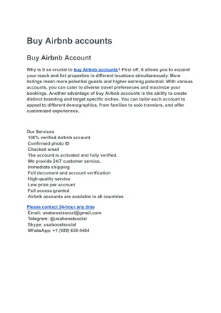 Buy Airbnb accounts
