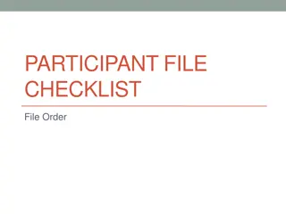 Effective Participant File Management Checklist