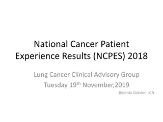 National Cancer Patient Experience Results 2018: Insights on Lung Cancer Clinical Advisory Group