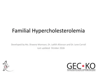 Familial Hypercholesterolemia and Case Study: Jason