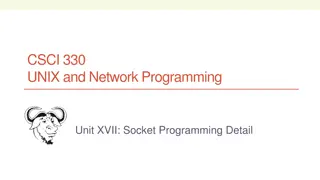 Socket Programming Detail in CSCI 330 - Unix and Network Programming