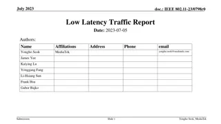 IEEE 802.11-23 Low Latency Traffic Report Analysis
